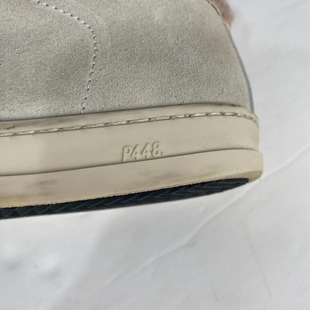 P448 John Pink and White Faux Shearling Trim Women’s Sneakers Size‎ European 41